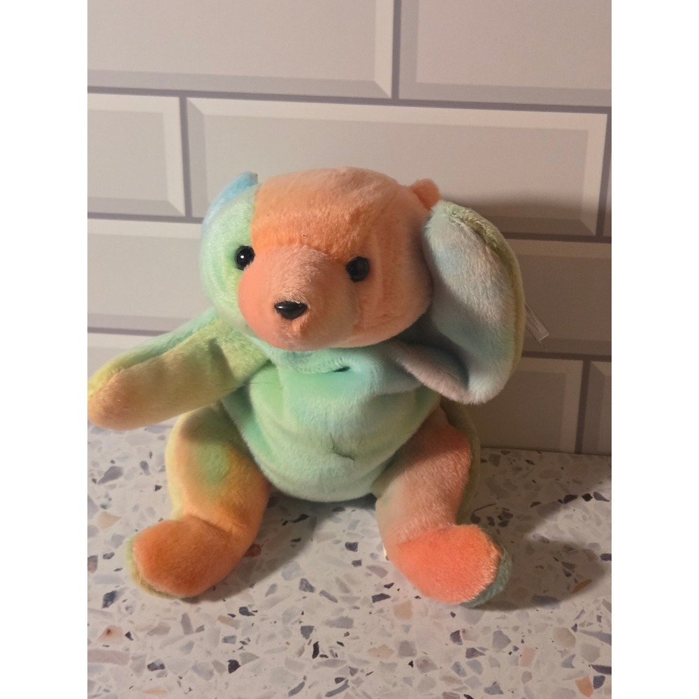 Ty Beanie Baby Sammy the Bear Tie Dye Plush 1998 Collectible with Tags
